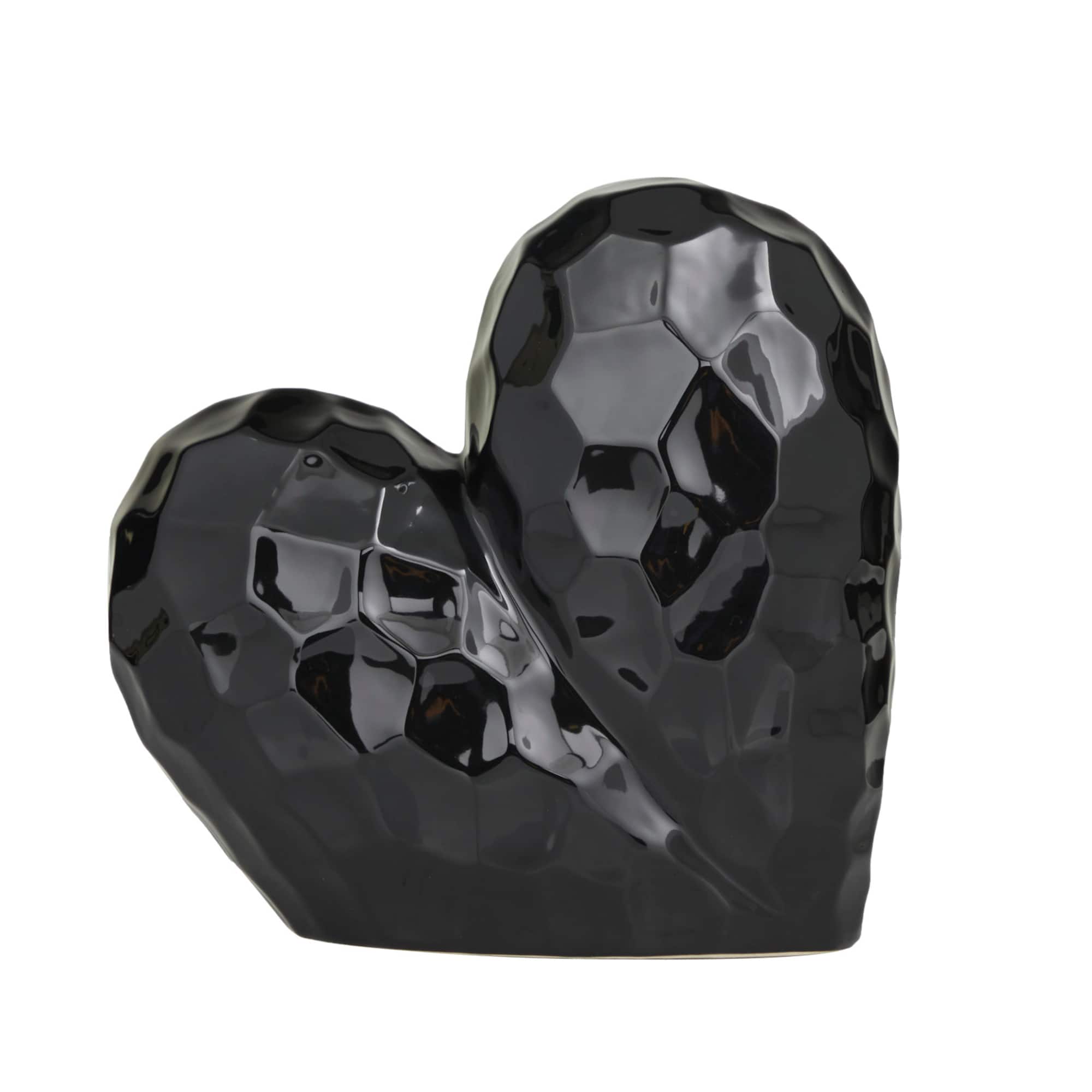 Ceramic Contemporary Heart Sculpture